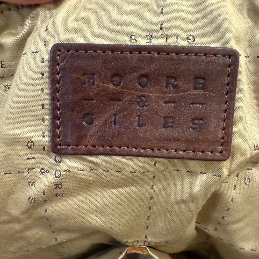 NEW Moor and Giles Benedict Weekend Bag in Titan Milled Brown - Picture 12 of 16